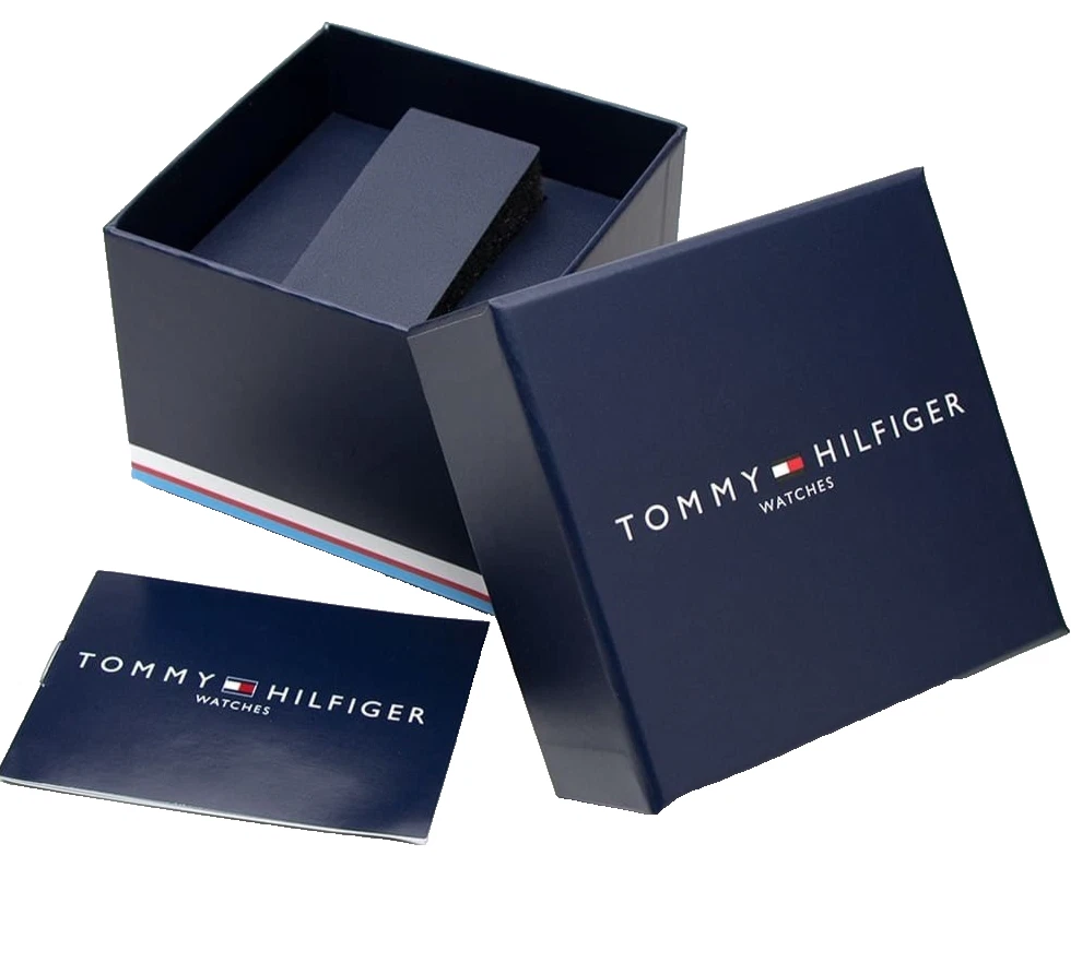 Tommy Hilfiger Chronograph 1791539 Black Dial Two Tone Bracelet 44MM Mens Watch