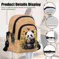 thumbnail image 5 of TSOVTHRID Panda Daisy Butterfly Beige Print Small Crossbody Bags for Women Trendy Cell Phone Purse Wallet Cell Phone Crossbody Purse with Zipper Closure, 5 of 7