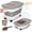 Gray, variant on Flantor Dog Food Container 20 lbs, Collapsible Pet Food Storage Container with Rolling Wheels & Airtight
