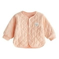 thumbnail image 1 of Girls Down Coat Lightweight Winter Jacket Fashionable Button Design Warm Snowsuit Outerwear for Kids, 1 of 8