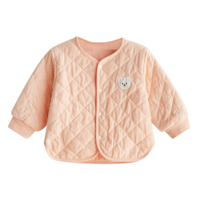 Girls Down Coat Lightweight Winter Jacket Fashionable Button Design Warm Snowsuit Outerwear for Kids