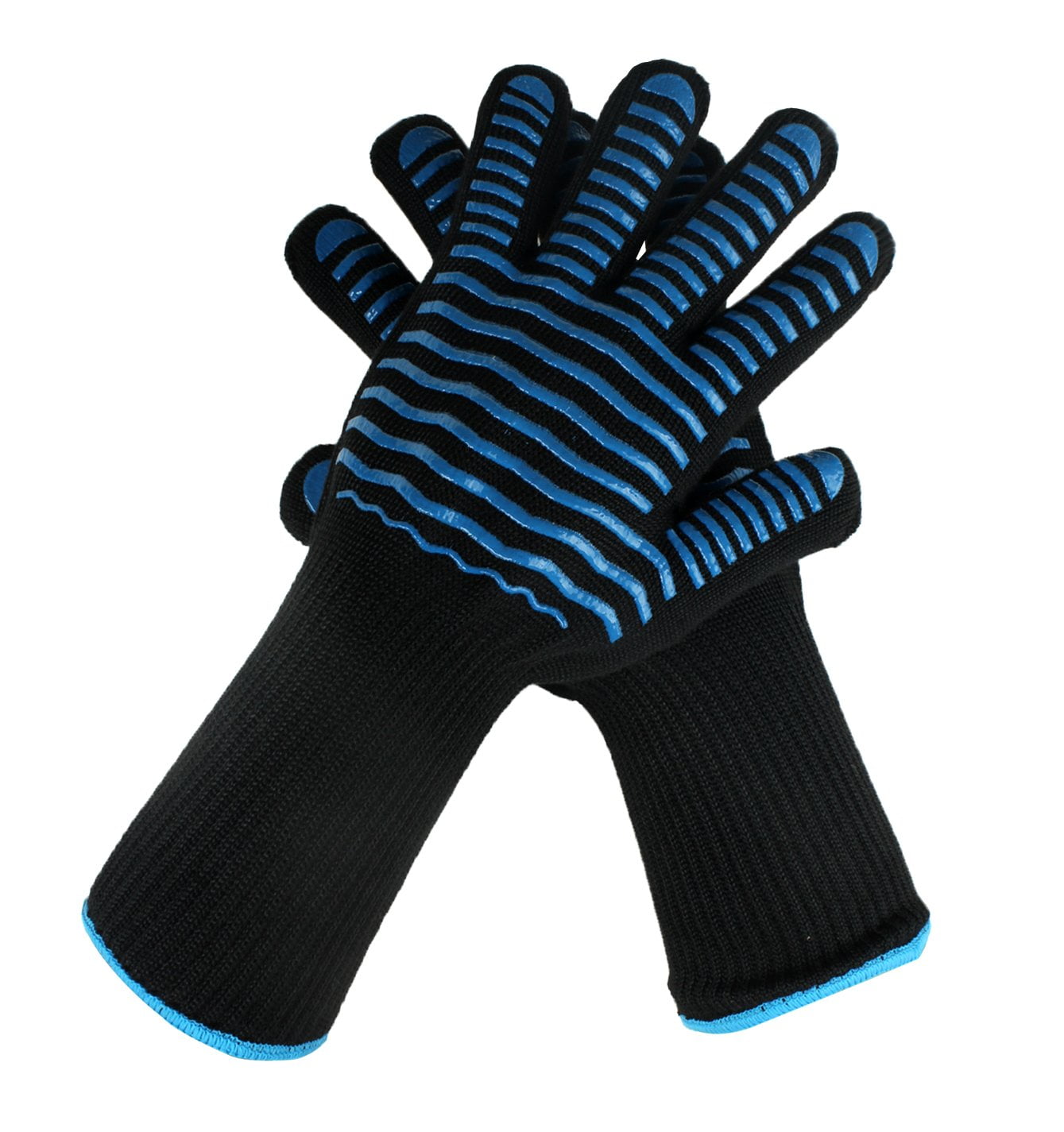 1pc Heat Resistant Glove Made Of Flame Retardant Oxide Fiber For Bbq, Oven,  Microwave, Cooking With Silicone & Anti-slip Design
