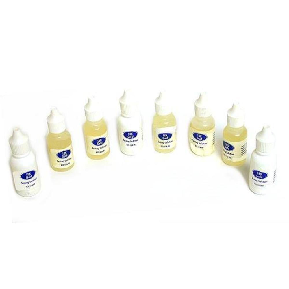 8 Bottles 18k Test Testing Acid Gold Tester