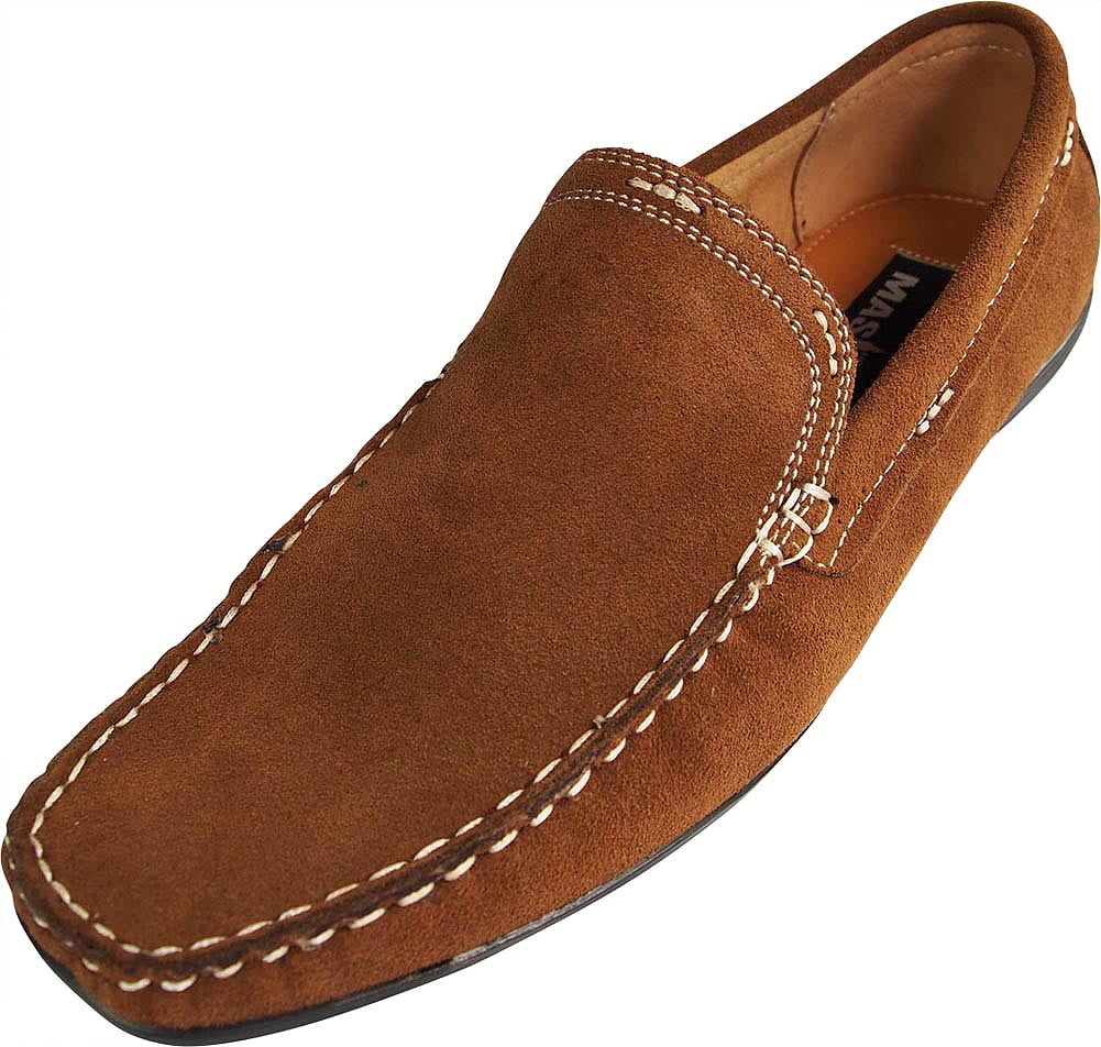 Masimo - Mens Slip On Casual Dress Suede Driving Moccasin - Driver Mocs ...