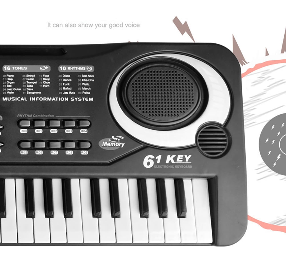 Costyle 61 Keys Music Electronic Keyboard Kid Electric Piano Organ W/Mic & Adapter