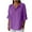 Purple, variant on Otntypg Cotton Linen Shirts for Women Plus Size Casual Summer 3/4 Length Sleeve Button V Neck Solid Color Tunic Blouse Loose Lightweight Comfy Beach Vacation Tees Shirt Tops Watermelon Red#02 L
