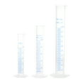 thumbnail image 1 of Unique Bargains Plastic Graduated Cylinder, 25ml 50ml 100ml Measuring Cylinder, Double-Sided Metric Marking, Hex Base, 3 in 1 Set, 1 of 3
