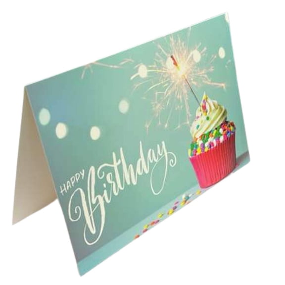 Elegant 4X6 inches Happy Birthday Greeting Card with Envelop: 1CT