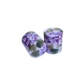 thumbnail image 3 of Decorative Hand Painted Purple Lavender Hydrangea Flowers Short Pillar Candles Set of Two Romantic Floral Decor, 3 of 3