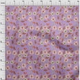 thumbnail image 3 of oneOone Cotton Poplin Pastel Purple Fabric Flower Watercolor Dress Material Fabric Print Fabric By The Yard 56 Inch Wide, 3 of 4