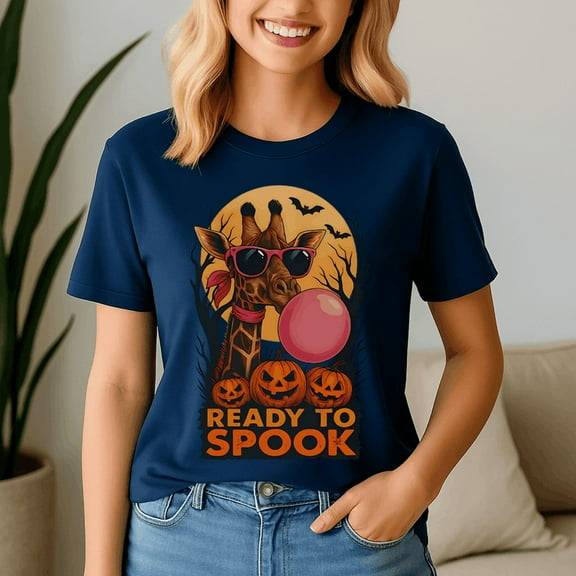 BUBBLEGUM GIRAFFE Shirt, Halloween Shirt, Spooky Season Tee, Happy Halloween, Ghost Pumpkin Tshirt, Funny Holiday Gift,Horror Witchy ,Trick Or Treat