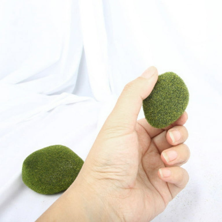 RONYOUNG 30PCS Artificial Moss Rocks, 3 Size Faux Green Moss