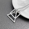 thumbnail image 3 of Geometric Necklace Trendy Men's Fashion Ins Cold Style Hip Hop 14K White Gold Men's Simple Sweater Chain, 3 of 6