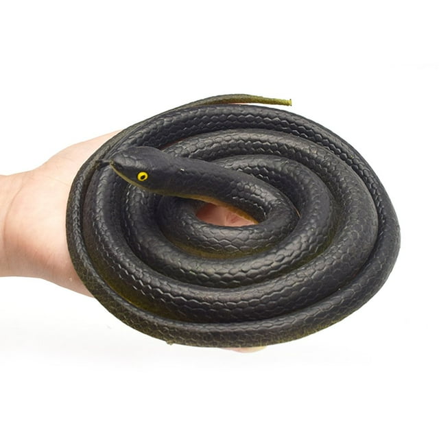 80cm Realistic Appearance 3D Eyes Fake Snake Tricky Funny Spoof Artificial Snake Toy Halloween Gift