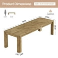 thumbnail image 2 of Finmind 79-Inch Two Person Desk for Home Office, Extra Long Desk Double Computer Table Large Writing Workstation, Light Brown, 2 of 8