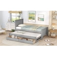 thumbnail image 4 of CoSoTower Twin Size Platform Bed with Trundle and Drawers, Gray, 4 of 9