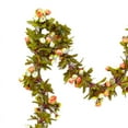 thumbnail image 3 of Enredadera de flores artificiales, guirnalda de follaje de rosas artificiales, enredadera de flores de rosas artificiales, decoración de techo suspendido, elegante y moderna, 3 of 5