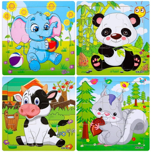 Wooden Jigsaw Puzzles Set for Kids Age 25 Years Old 9 Pieces Preschool Puzzles for Toddler