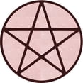 thumbnail image 1 of Ahgly Company Machine Washable Indoor Round Transitional Light Rose Pink Area Rugs, 4' Round, 1 of 7