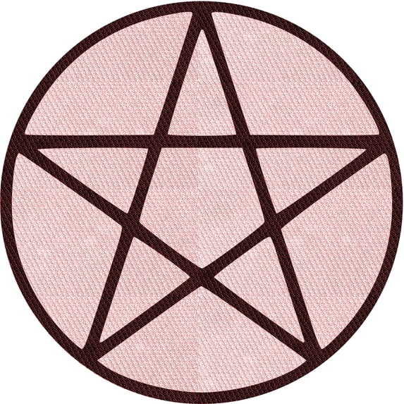 Ahgly Company Machine Washable Indoor Round Transitional Light Rose Pink Area Rugs, 4' Round