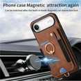 thumbnail image 3 of for Google Pixel 10 Pro XL Phone Case Wallet with Card Holder,PU Leather Flip Folio Case,RFID Blocking Ring Holder Kickstand Wrist Strap Magnetic Protective Women Men Cover,Brown, 3 of 12