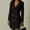 Black, variant on Women Fashion Suit Dress Solid Double Breasted Button Lapel Ladies Front Style Slim Dress White XL