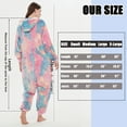thumbnail image 6 of SWEETXIN Women's Snug Fit Starry One-Piece Pajamas, Glow-in-the-Dark Tie Dye Hooded Onesies Costume SizeL, 6 of 7