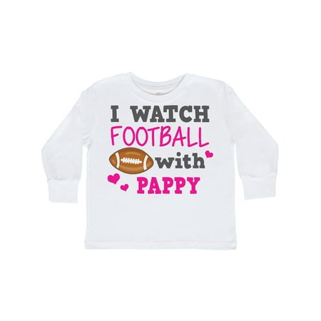 

Inktastic I Watch Football with My Pappy Gift Toddler Toddler Girl Long Sleeve T-Shirt