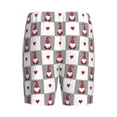 thumbnail image 4 of Picia Gnomes and Hearts Pajama Shorts for Men, Men's Pajama Bottoms, Sleepwear,Short Pajama Pants-3X-Large, 4 of 9