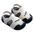 thumbnail image 4 of Gubotare Toddler Boys Sandals Baby Boys and Toddler Everyday Double Buckle Slide Sandals with Backstrap Size 6.5 (White,6.5 Toddler), 4 of 7