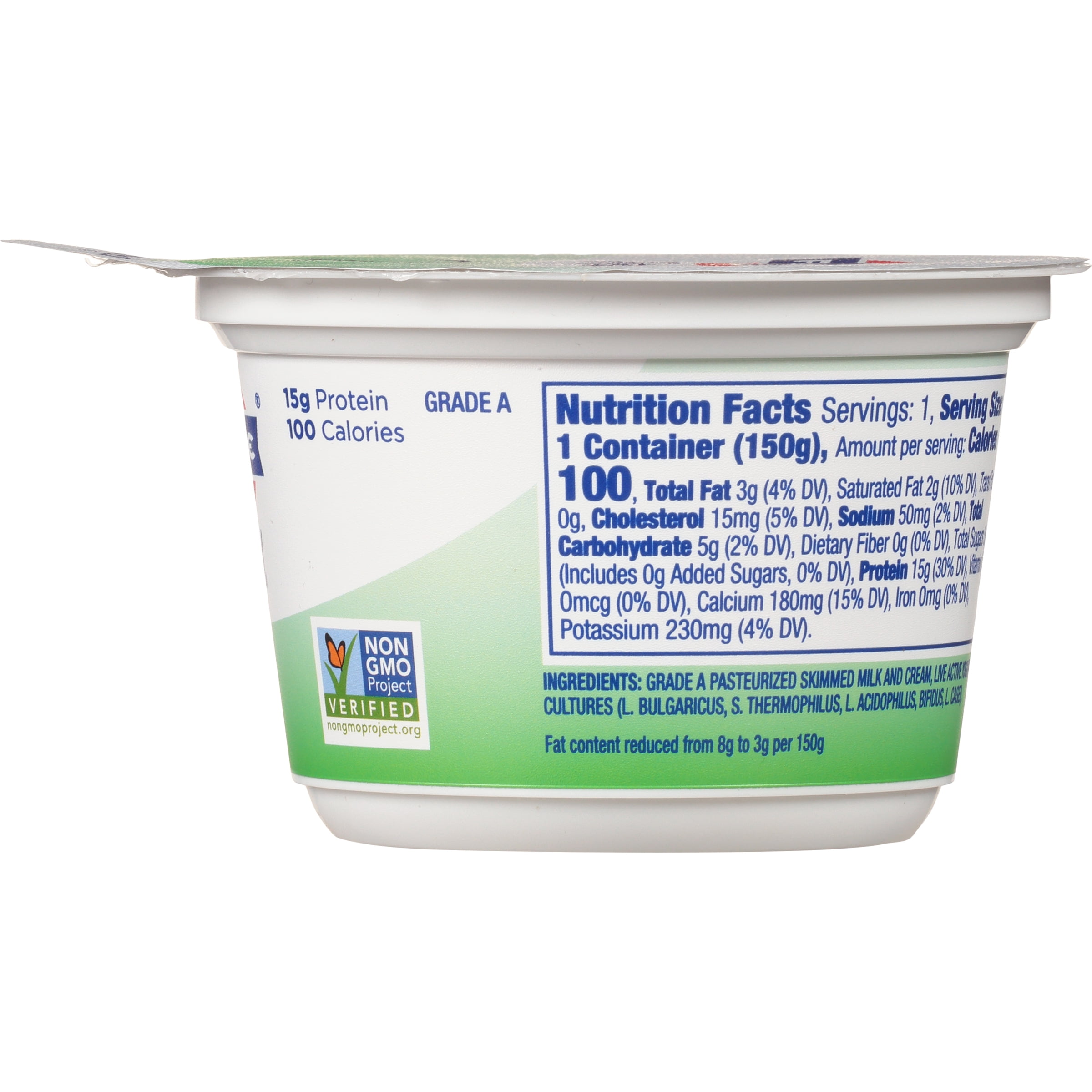 FAGE Total All Natural Reduced Fat Plain Greek Strained Yogurt, 5.3 oz