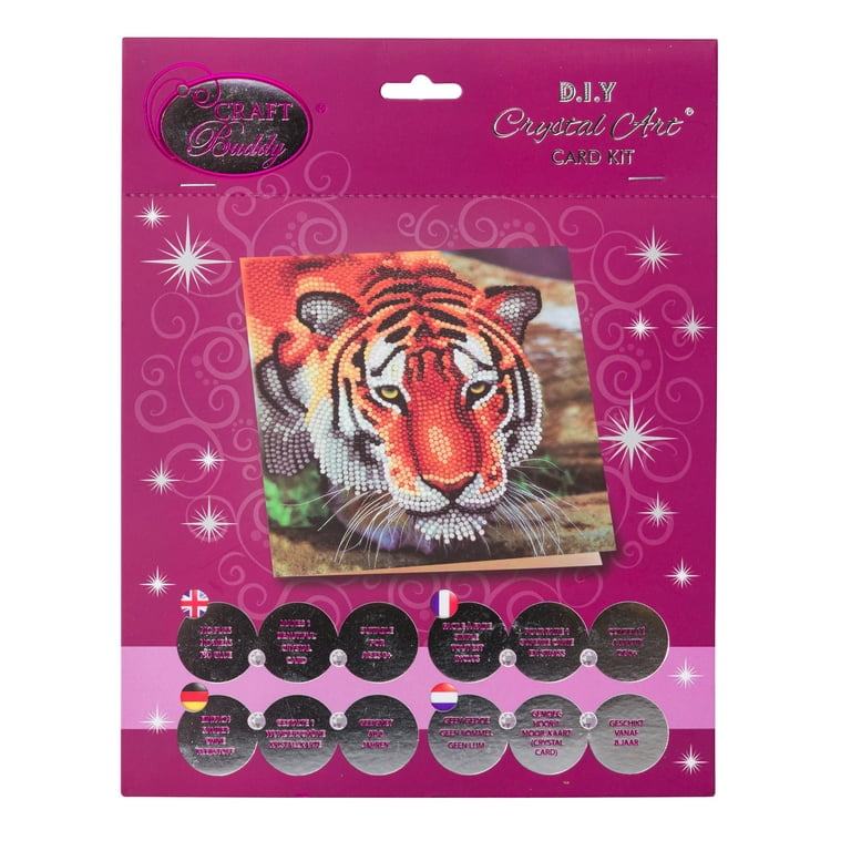 Tiger Diamond Gem Painting Kit, 6-5/16-Inch – Party Spin