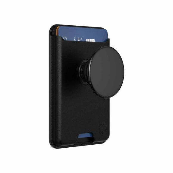 PopSockets Softgoods PopWallet+ pour MagSafe avec Adaptateur Noir