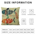 thumbnail image 5 of Sea Theme Fish Pillow Covers Nautical Throw Pillowcases Beach Cushion Covers, 5 of 5