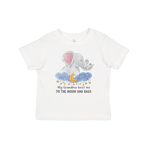Inktastic My Grandma Loves Me to the Moon and Back Elephant Family Boys or Girls Baby T-Shirt