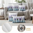 thumbnail image 6 of Spring Floral Outdoor Waterproof Pillow Covers, Botanical Lavender Flower in Vase Decorative Square Throw Pillowcase Sofa Cushion Sham for Patio/Couch/Chair, 24"x24" 2 Pack, 6 of 8