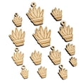 thumbnail image 1 of Hand Drawn Cactus Succulent Doodle Wood Mini Charms Shapes DIY Craft Jewelry - No Hole - 16mm (22pcs), 1 of 7