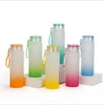 thumbnail image 2 of 17oz Sublimation blank frosted glass Ombre gradient Tumblers Water Bottle, 2 of 6