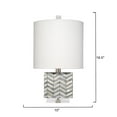 thumbnail image 3 of Garbo Mother of Pearl Table Lamp with Linen Shade Grey, 3 of 4