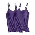 thumbnail image 1 of Cameland 2 Packs Women's Cami With Built-In Shelf Bra Plus Stretch with Adjustable Spaghetti Straps Basic Undershirt Layer Tank Top, 1 of 5