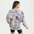 thumbnail image 2 of Women's Gameday Couture Gray LSU Tigers Always on Repeat Fleece Sweatshirt, 2 of 4