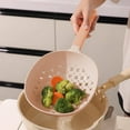 thumbnail image 4 of YiJuHui 1pcs Long Handle Kitchen Colander with Strainer Basket, Durable Plastic Noodle Scooper, Ergonomic Design for Pasta Vegetables and Cooking, 4 of 6