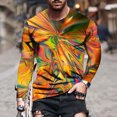 thumbnail image 2 of LYXSSBYX Mens Shirts Long Sleeve T Shirts Men's Unisex Daily T Shirt 3D Print Graphic Prints Long Sleeve Tops Casual Bloue, 2 of 9
