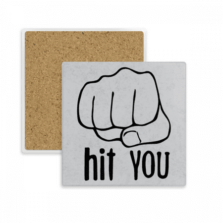 

Black Fist Personalized Gesture Pattern Square Coaster Cup Mat Mug Subplate Holder Insulation Stone