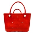 thumbnail image 1 of Rubber Bag Bogg Style Hole Waterproof Durable Oversize Silicone Beach Tote, 1 of 5