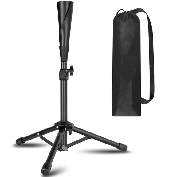 FITPLAY Baseball Batting Tee, 27" to 43" Adjustable Height with Tripod Stand Base, Black