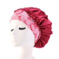 thumbnail image 3 of Waterproof Shower Cap Wide Band Elastic Hat Bathing Cap Hair Salon, 3 of 5