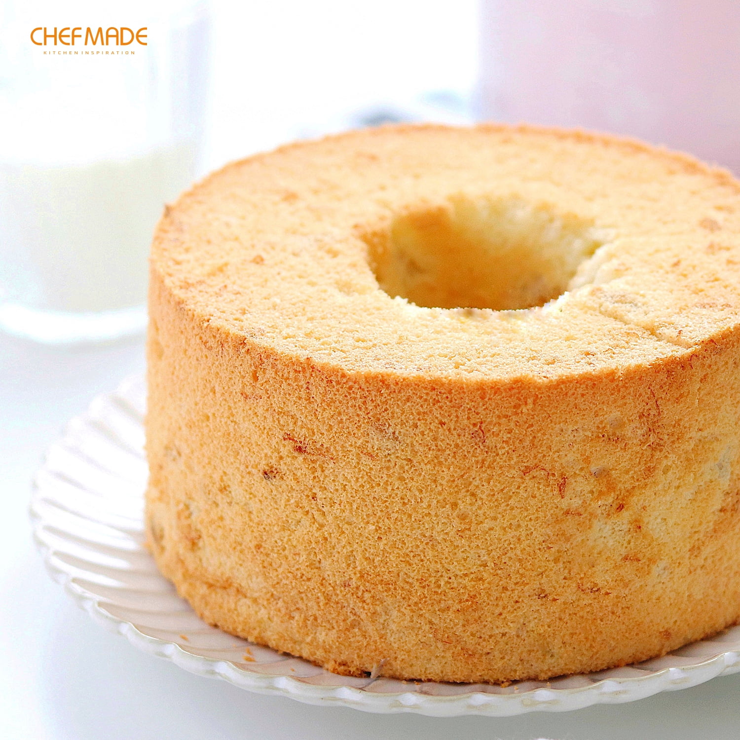 Dessert Angel Food Cake In Springform Pan Removable Bottom Square