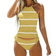 thumbnail image 1 of WEAIXIMIUNG Maillots de Bain de Maternité Grande Taille pour Femmes Maillot de Bain Tankini 2 Pcs Maillot de Bain Normal Dos Nu 2 Pcs Imprimé Réglable Couleur Imprimée Bretelles Rembourrées Maillots de Bain SexyL, 1 of 5