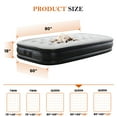 thumbnail image 3 of ZUNMOS Queen Air Mattress, 18" H Portable Low Noise Colchone Inflable with Built in Pump, Maximum Weight Capacity 660 LBS Air Bed for Camping, Indoor and Family, 3 of 6